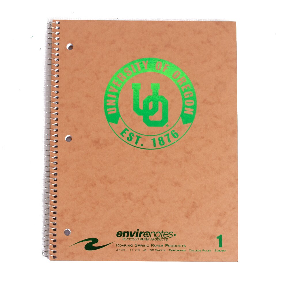 Interlocking UO, Roaring Spring, Brown, Spiral, Art & School, 2024, Kraft, Envrionotes, 851951